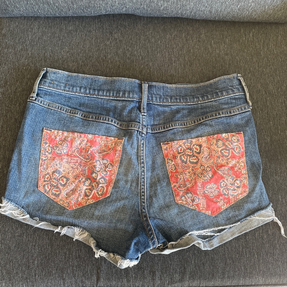 Hollister short shorts high rise 29 beach vacation party boho sexy denim